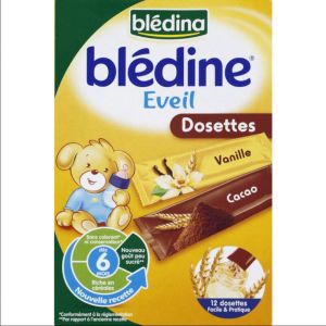 Blédina - Blédine dosette vanille chocolat - 12 dosettes