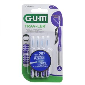 GUM TRAV-LER - Brossette interdentaire - 4 brossettes - T3 - 1.2 mm