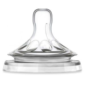 Avent - Tétine Natural débit moyen 3 mois et + 3 trous - 2 tétines