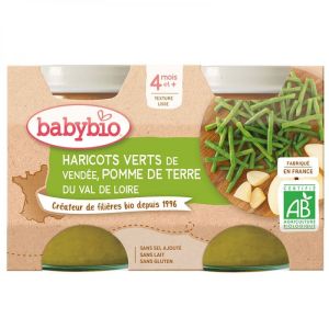 Babybio - Haricots verts de Vendée, pomme de terre du Val de Loire - 2x130g