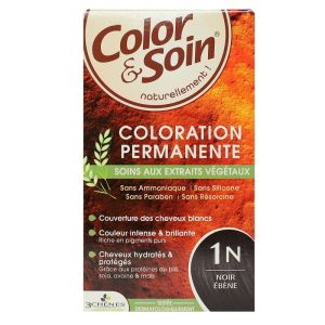 Color & Soin - Coloration Permanente - 1N Noir ébène