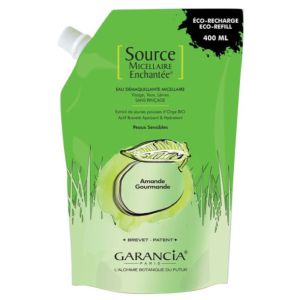Garancia - Source Micellaire Enchantée Eau Démaquillante Micellaire Amande Gourmande - Éco-Recharge - 400 mL