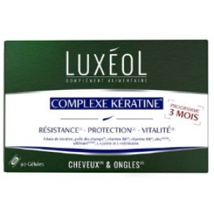 Luxéol - Complexe Kératine cheveux et ongles - 90 gélules