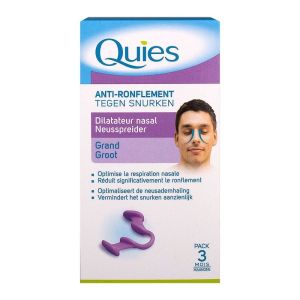 Quies - Anti-ronflement dilatateur nasal - pack de 3 mois