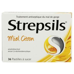 Reckitt - Strepsils Pastilles Miel Citron - 36 pastilles