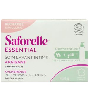 Saforelle - Recharge soin lavant intime apaisant - 4x6g