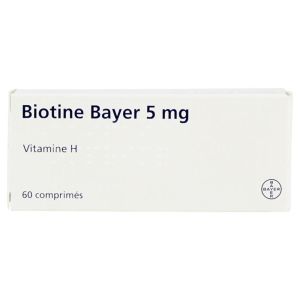 Bayer - Biotine Vitamine H 5mg - 60 comprimés