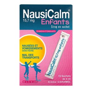 Brothier - Nausicalm enfants arôme caramel sticks - 15.7mgx15 sachets