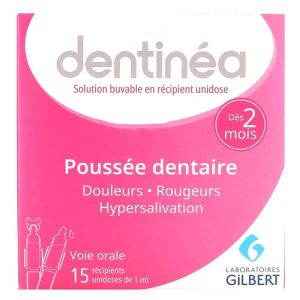 Gilbert - Dentinea solution buvable poussée dentaire - 30 unidoses 1ml