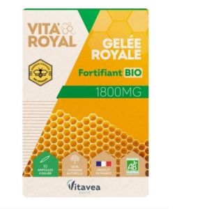 Nutrisanté - Vitavea Vita'Royal Gelée Royale Bio 1800 mg 10 Ampoules