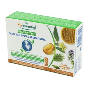 Puressentiel - Respiratoire Pastilles 3 miels aromatiques - 18 pastilles