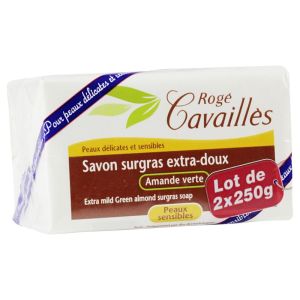 Rogé Cavaillès - Savon surgras extra-doux amande verte - 2 x 250g