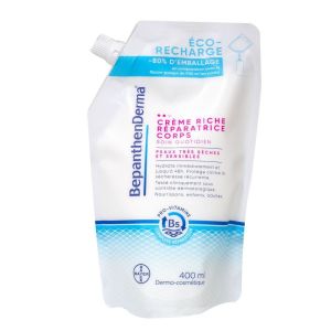 BepanthenDerma - Crème riche réparatrice corps éco-recharge - 400 ml