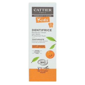 Cattier - Dentifrice 7ans + goût orange - 50Ml