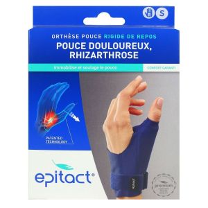 Epitact - Orthèse Pouce Rigide de Repos Rhizarthrose Main Droite, Taille S - 1 unite