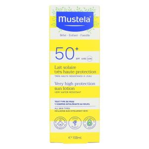 Mustela - Lait solaire très haute protection 50+ - 100ml