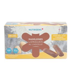 Nutrisens - Madeleines Hp/Hc Chocolat - 4 sachets de 6 madeleines