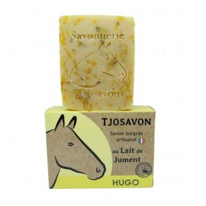 TjoSavon - Savon au lait de jument Hugo peaux fragiles & délicates - 85 g