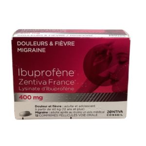 Zentiva Conseil - Ibuprofène Lysinate d'ibuprofène - 400mg