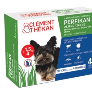 Clément Thékan - Perfikan 26,8 mg/240 mg Très Petits Chiens 4 Pipettes