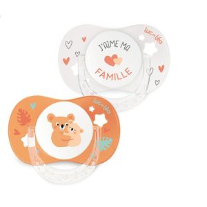 Duo de sucettes anatomiques – J’aime ma famille et Petit koala - 18 mois+ -  2 unités