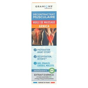 Granions - Décontractant musculaire Huille de massage Arnica - 100mL