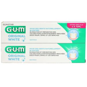 Gum - Dentifrice - Original White blancheur - 2x75 ml