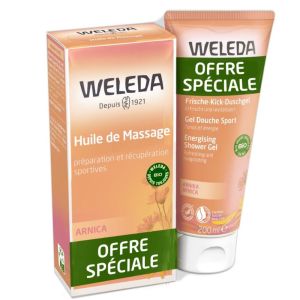 Weleda - Offre spéciale huile de massage 200ml + gel douche sport 200ml