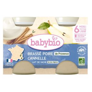 Babybio - Brasse Poire/Canelle - 2X130G