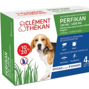 Clément Thékan - Perfikan 134 mg/1200 mg Chiens Moyens 4 Pipettes