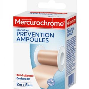Mercurochrome - Sparadrap prévention ampoules - 2mx5cm