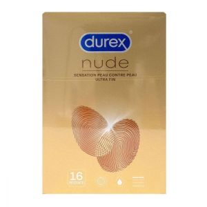Durex - Préservatifs nude ultra fin - 16 préservatifs