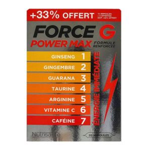 Nutrisanté - Force G Power Max Formule Renforcée 20 ampoules