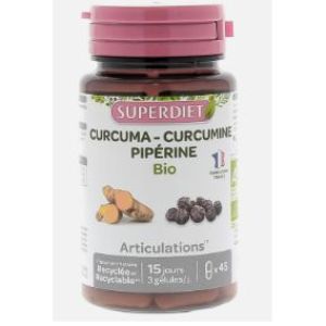 Superdiet - Curcuma Curcumine pipérine - 45 gélules