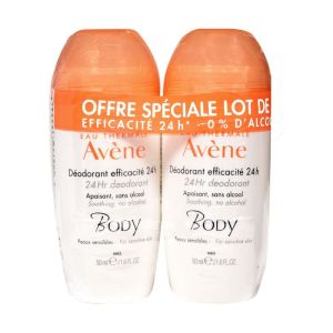 Avène - Déodorant efficacité 24 heures - lot de 2