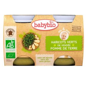 Babybio - Haricots verts de Vendée, pomme de terre du Val de Loire - 2x130g