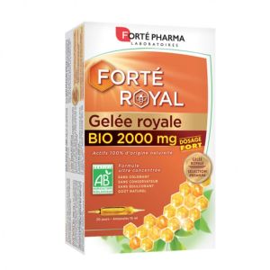 Forté Pharma - FortéRoyal Gelée royale Bio 2 000 mg - 20 ampoules