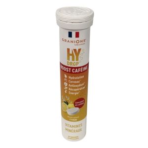 Granions - HYDROP Boost Caféine Citron - 20 Comprimés Effervescents
