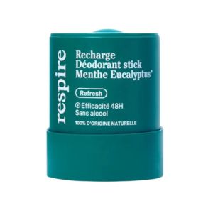 Respire - Recharge Déodorant Stick Menthe Eucalyptus 48 h - 50 g