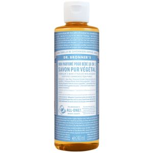 Dr. Bronner's - Savon liquide pure végétal 18-en-1 - Non parfumé - 240ml