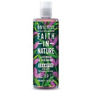 Faith in Nature - Shampooing lavande et géranium - 400 ml