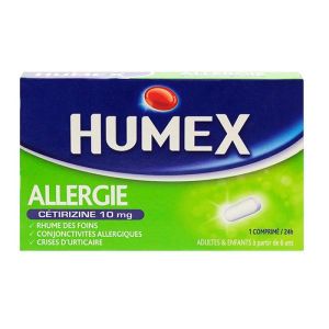 Humex Allergie - Cetirizine 10mg - 7 comprimés sécables