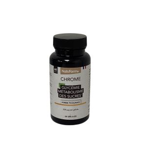 Nat&Form - Chrome Glycémie Métabolisme des sucres - 60gélules