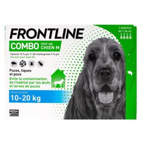 Frontline Combo - Spot-on Chien M 10-20kg - 4 pipettes