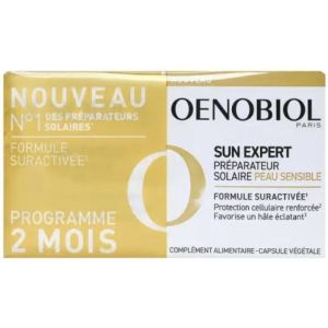 Oenobiol - Sun expert préparateur solaire peau sensible - programme 2 mois - 60 capsules