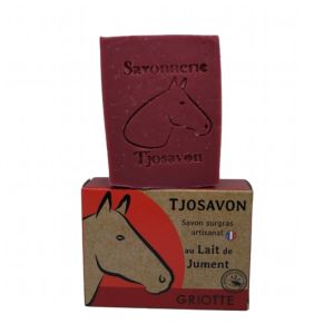TjoSavon - Savon lait de jument griotte tous types de peaux - 85 g