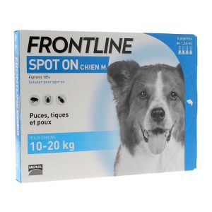 Frontline Spot on chien 10-20kg pipettes - 4 pipettes