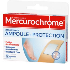 Mercurochrome - Pansements ampoule-protection - 10 pansements