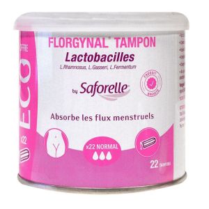 Saforelle - Florgynal Tampon lactobacilles - 22 tampons Norm sans applicateurs