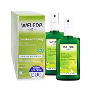 Weleda - Déodorant spray citrus lot de 2 - 2x100ml